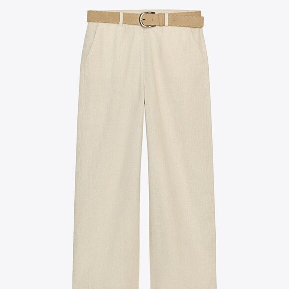 ZARA LINEN CULOTTES WITH BELT - Medium - NWT - Picture 1 of 5